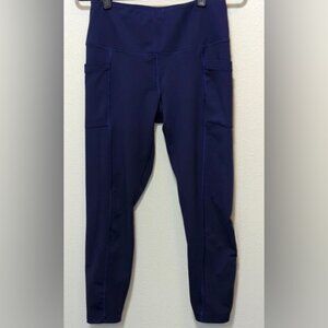 Apana Solid Black legging joggers with pockets in size large